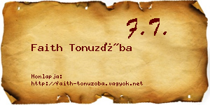 Faith Tonuzóba névjegykártya